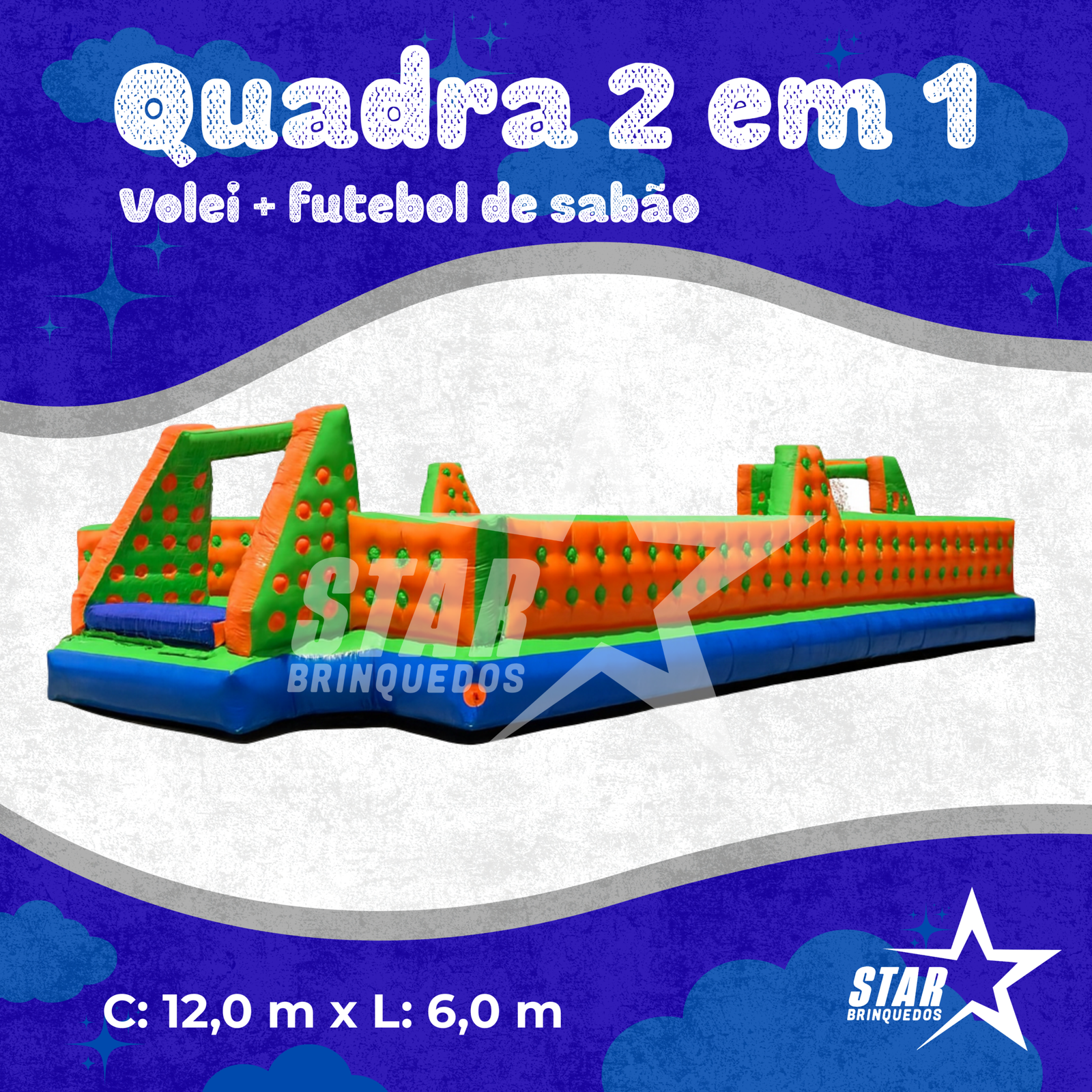 Quadra 2 em 1 12x6