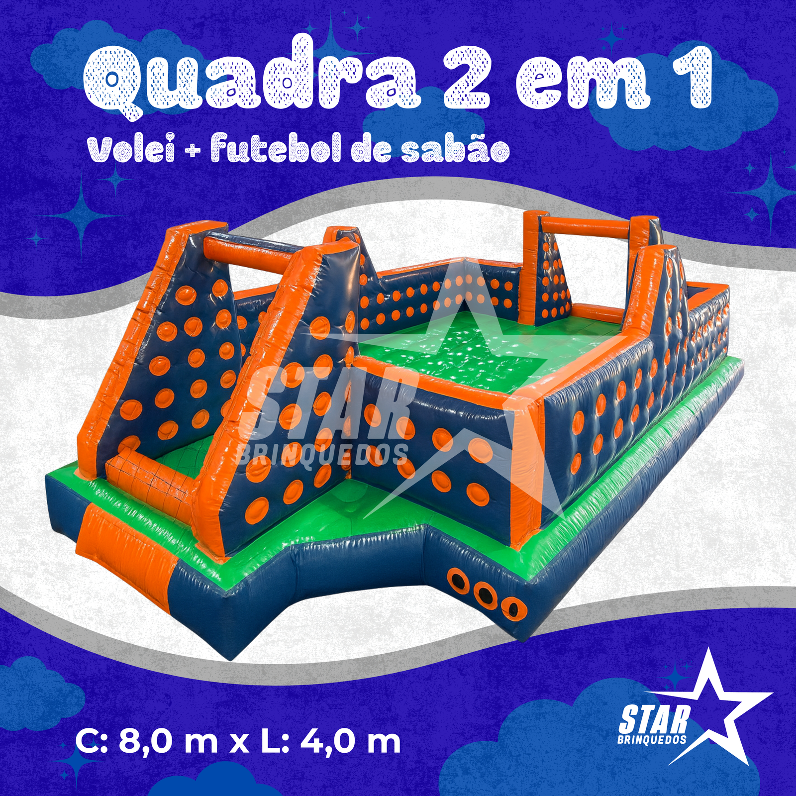 Quadra 2 em 1 8x4