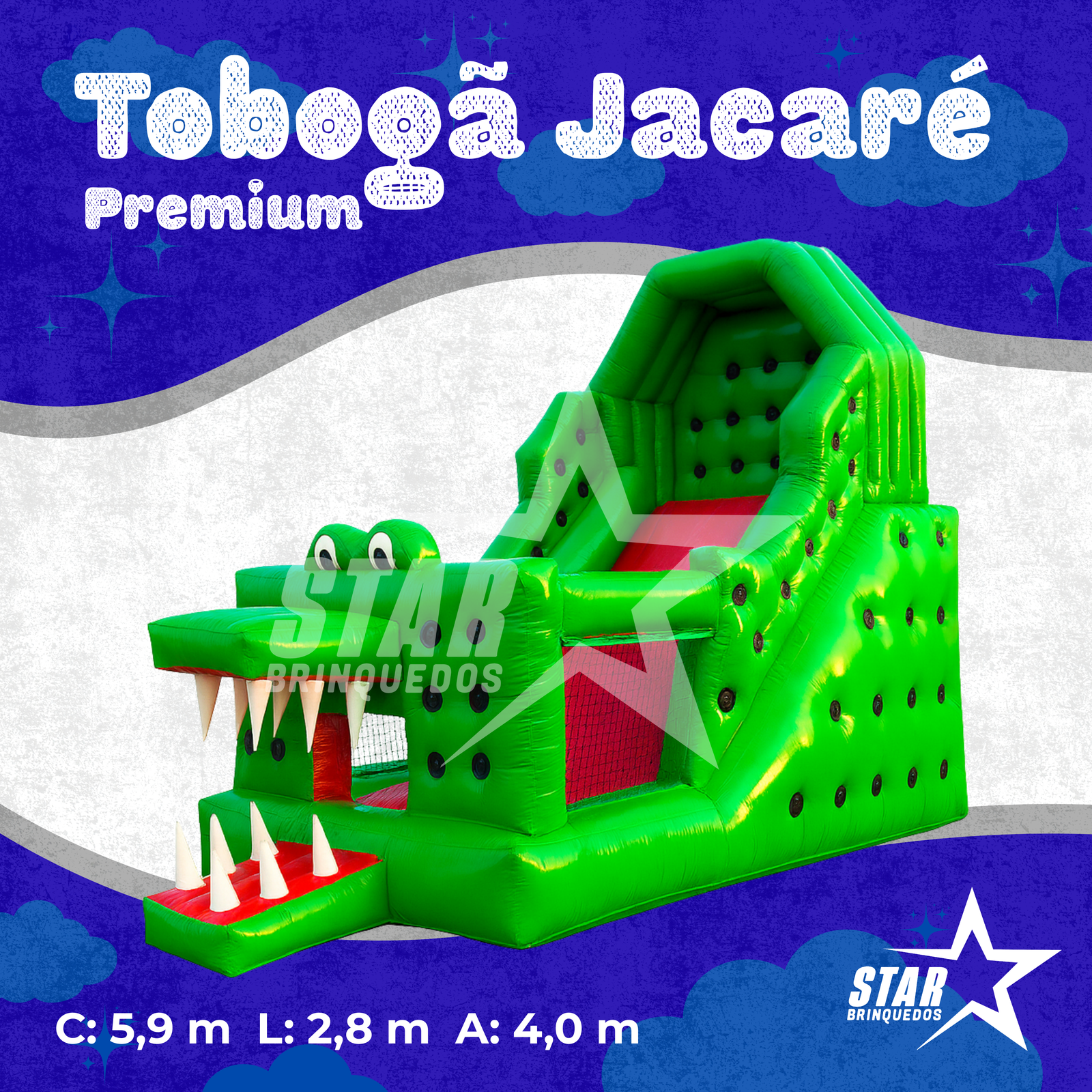 Tobogã Jacaré Premium